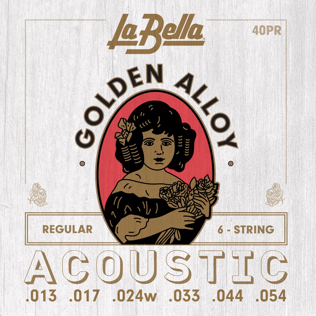 JUEGO DE CuerdasPARA GUITARRA ACÚSTICA LA BELLA GOLDEN ALLOY REGULAR 13-54