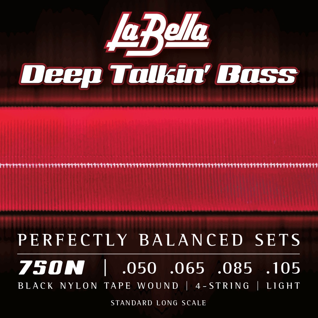 JUEGO DE CuerdasLA BELLA PARA BAJO DEEP TALKIN BLACK NYLON LIGHT 50-105