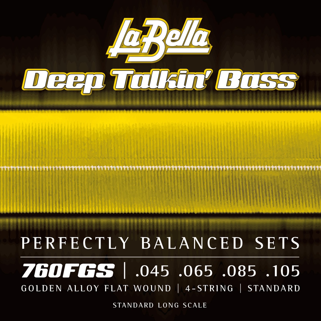 JUEGO DE CuerdasLA BELLA PARA BAJO DEEP TALKIN GOLDEN ALLOY FLATS 45-105