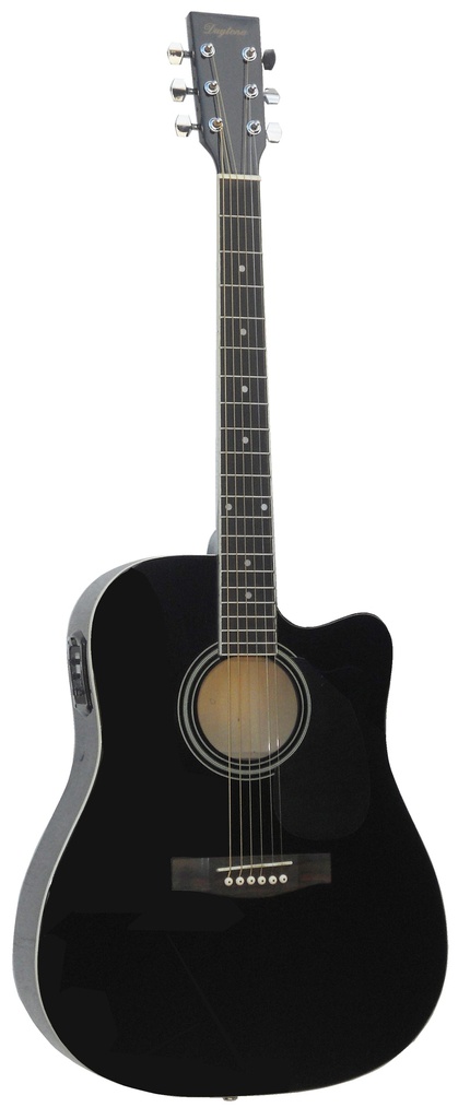 GUITARRA ACÚSTICA DAYTONA A411CE ELECTRIFICADA NEGRA 