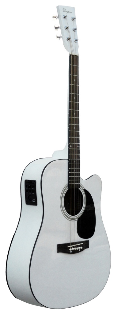 GUITARRA ACÚSTICA DAYTONA A411CE ELECTRIFICADA BLANCA