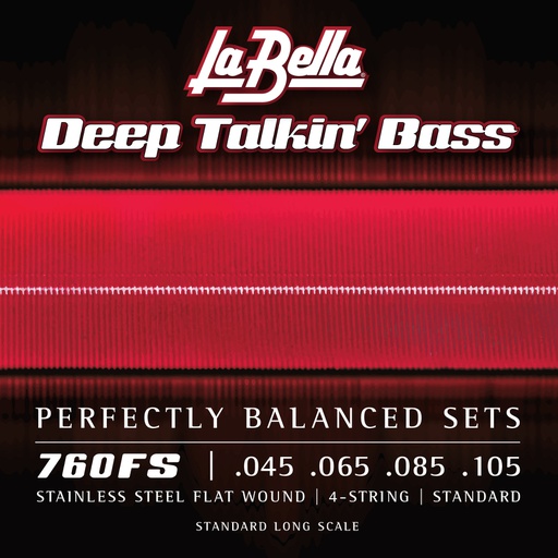 [760FS] JUEGO DE CuerdasLA BELLA PARA BAJO DEEP TALKIN STANDARD 45-105