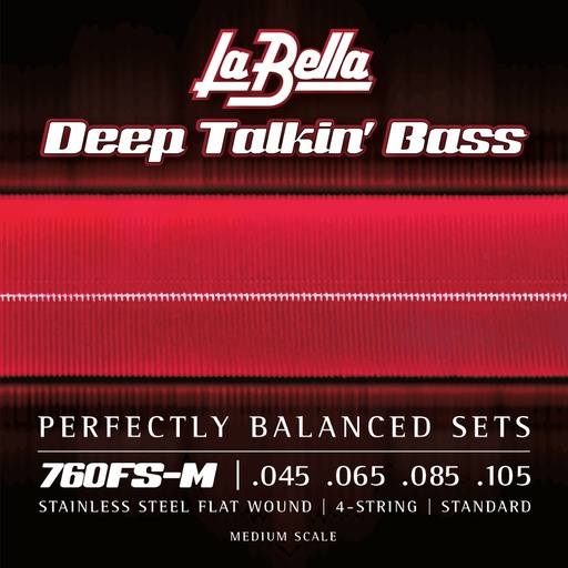 [760FSM] JUEGO DE CuerdasLA BELLA PARA BAJO DEEP TALKIN MEDIUM SCALE 45-105